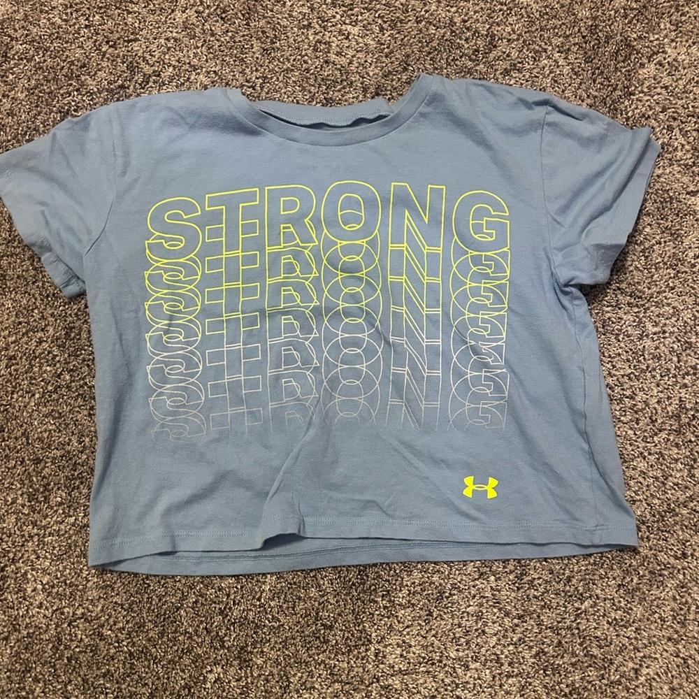 Under Armour Blue and Yellow Short Sleeve Tee